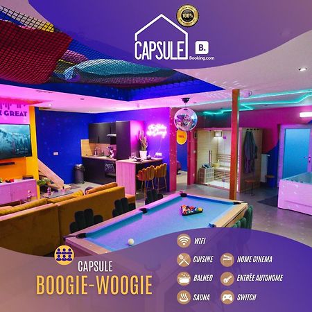 Capsule Boogie-Woogie - Jacuzzi - Sauna - Billard - Jeux - Ecran Geant - Filet Suspendu - Netflix Ла-Лувьер Экстерьер фото